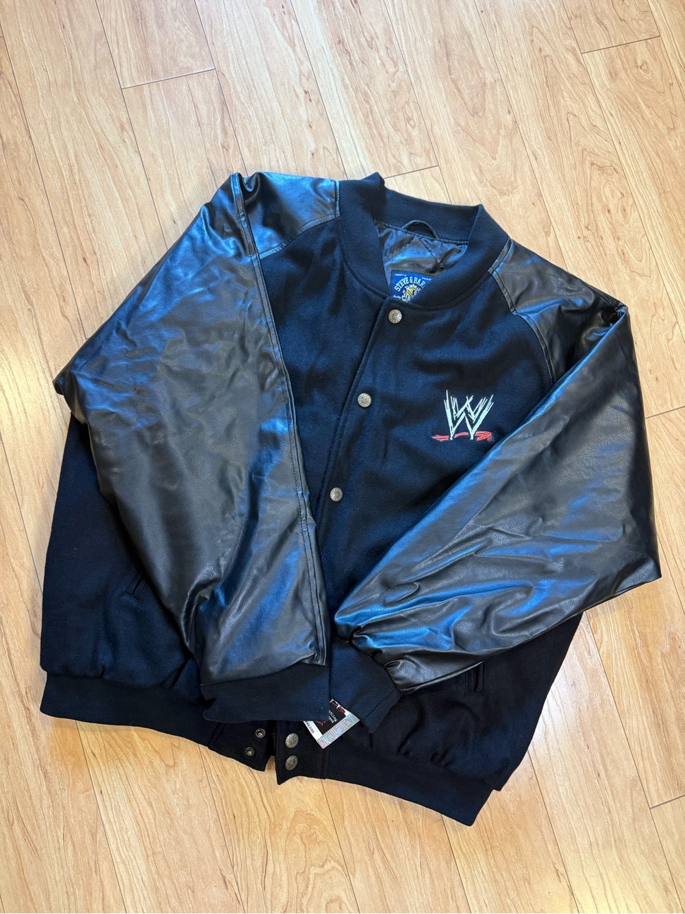 Vintage 2002 WWE Undertaker Steve & Barry’s Varsity Jacket XL New With Tag
